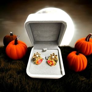 Crystal Enamel Earrings